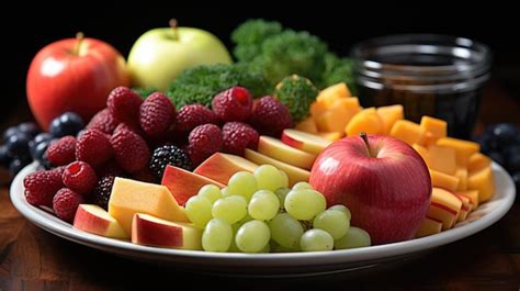 Premium AI Image | Healthy Food with Fruits HD 8K wallpaper background ...