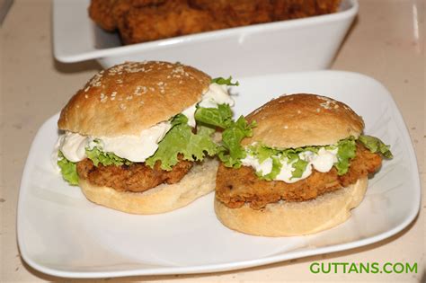 Chicken Burger Recipe | McDonald's McChicken Burger | Guttans