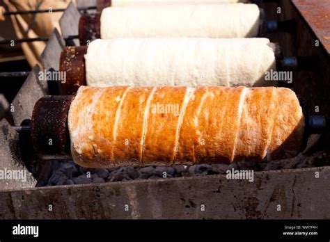 Romanian curly cake that called Kurtoskalac Stock Photo - Alamy