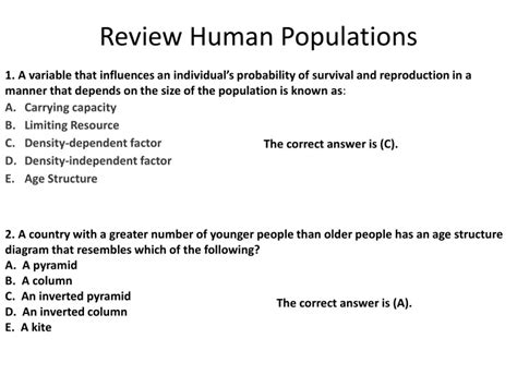 Ppt Review Human Populations Powerpoint Presentation Free Download