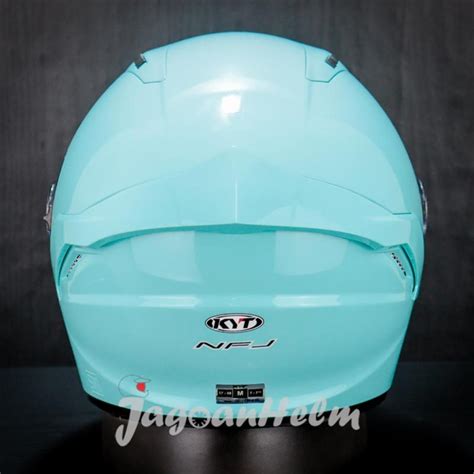 Helm Kyt Nfj Solid Aqua Blue Nf J Double Visor