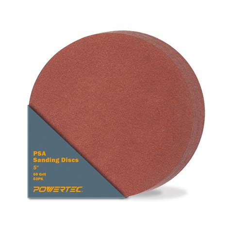 Powertec Pk Inch Psa Sanding Disc Grit Aluminum Oxide Adhesive