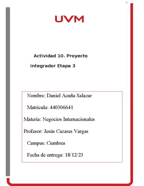 Inetgrador 3 NEG Blackboard 0 Actividad 10 Proyecto Integrador