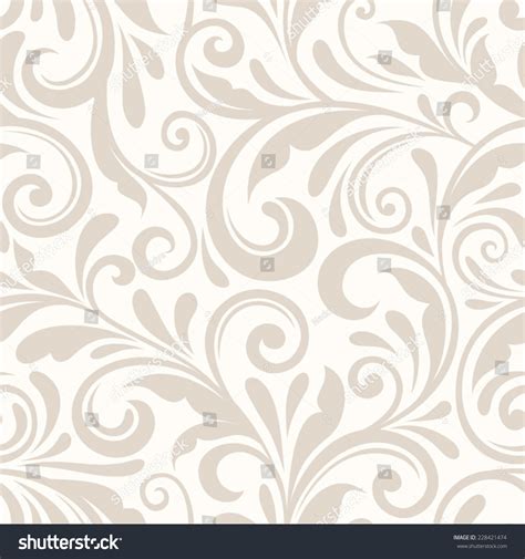 Vintage Seamless Beige Floral Pattern Vector Stock Vector Royalty Free