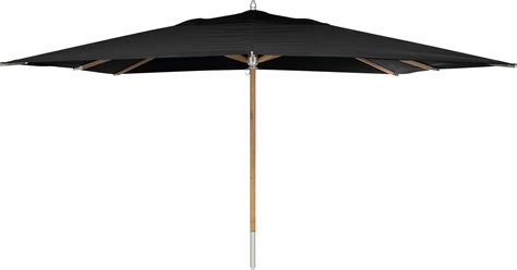 Parasol Centrale Mast Teak 300 400 Zwart Manutti