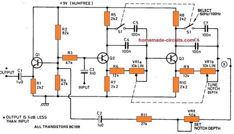 Notch Filter Circuits With Design Details Homemade Circuit Projects