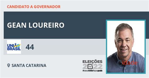 Gean Loureiro 44 UniÃo Candidato A Governador De Santa Catarina