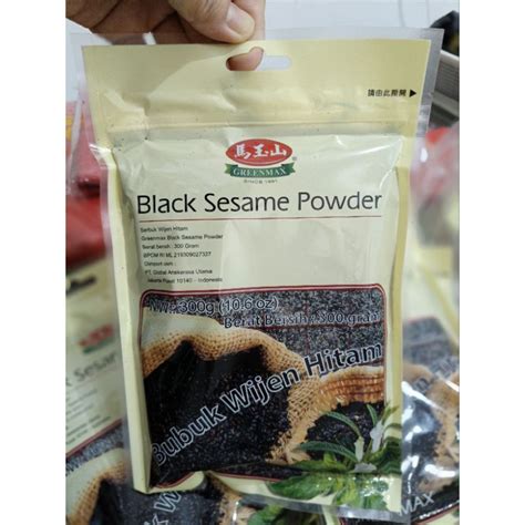 Jual Greenmax Black Sesame Powder 300gram Shopee Indonesia