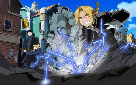 Alphonse Elric Edward Elric Fullmetal Alchemist Gun Riza Hawkeye Roy