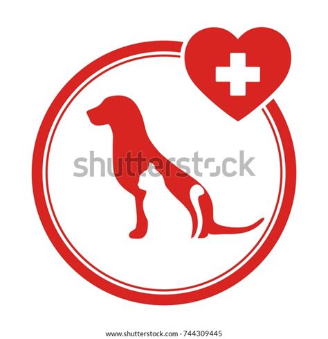 Veterinary Symbol Cross Pets Stock Vector Royalty Free 744309445