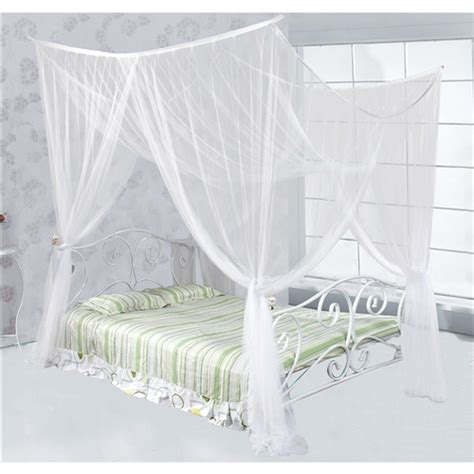 White Mosquito Net Bed Canopy Mesh Netting Size Full Queen King