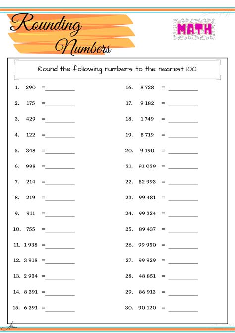 Rounding Numbers Worksheets Pdf Grade Alphabetworksheetsfree