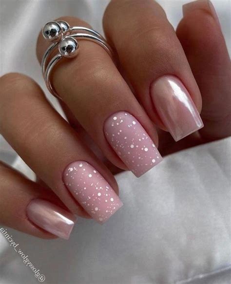 Frensh Nails Glitter Gel Nails Chic Nails Stylish Nails Pink Nails