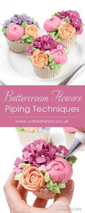 Buttercream Flower Bouquet Cupcakes Roses Peony And Hydrangea Piping