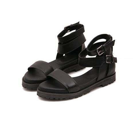Black Flatform Sandals