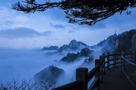 nature, Landscape, Mist, Mountain, Walkway, Sunrise, Morning, Blue ...