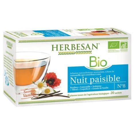 Herbesan Bio Infusion Nuit Paisible 20 Sachets