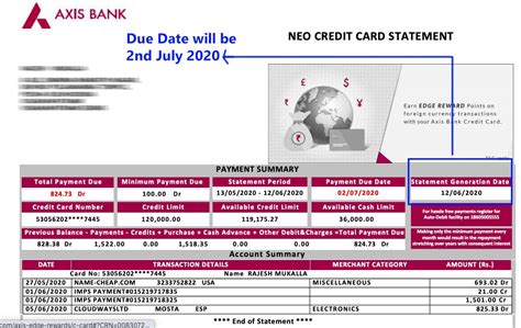 What Is The Due Date For Axis Bank Credit Card Payment