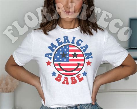 American Babe Svg Png Fourth Of July Svg Png American Happy Etsy