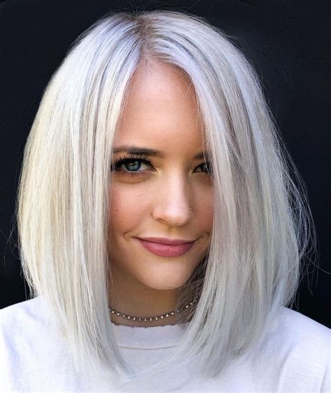 88 Stunning Platinum Blonde Hair Colors Thatll Get You Noticed Lob Haircut Platinum Blonde