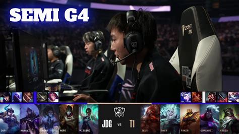 T1 Vs JDG Game 4 Semi Finals LoL Worlds 2022 T1 Vs JD Gaming G4