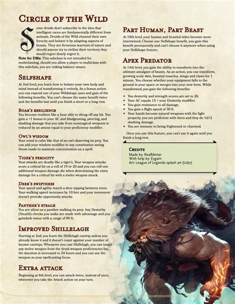 Druid Guide 5e Reddit Yoiki Guide