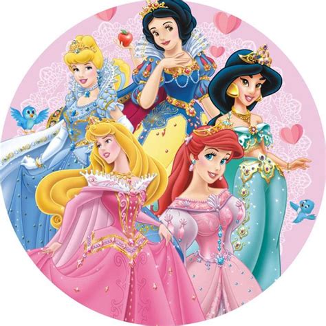 The Disney Princesses Are All Dressed Up In Their Dresses And Tiaras