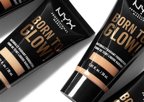 Nyx Born To Glow Naturally Radiant Foundation Crystalcandy Makeup Blog Review Swatches