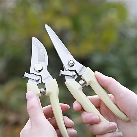 COD 2 Types Stainless Steel Garden Scissors Trimming Gardening Pruning