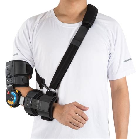 Amazon Hinged Rom Elbow Brace With Sling Adjustable Post Op Elbow