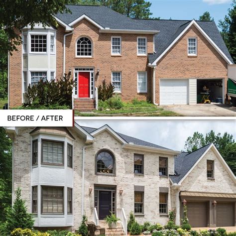 Limewash Brick House With Before And After Photos A House In The