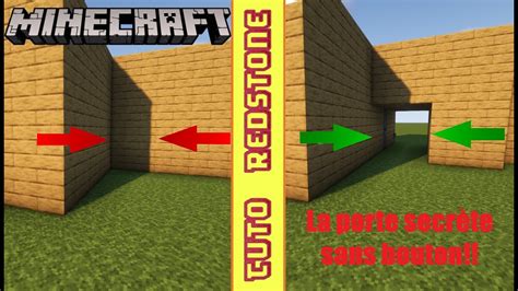 Tuto Redstone Minecraft Java Comment Cr Er Une Porte Secr Te Sans