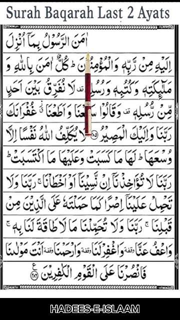 Last 2 Verses Of Surah Al Baqarah Shortsfeed Dua Tilawatequran