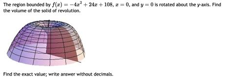 Solved The Region Bounded By F X X X X And Y Chegg