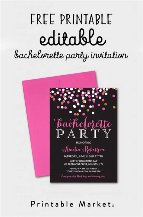 Bachelorette Party Invitation Templates