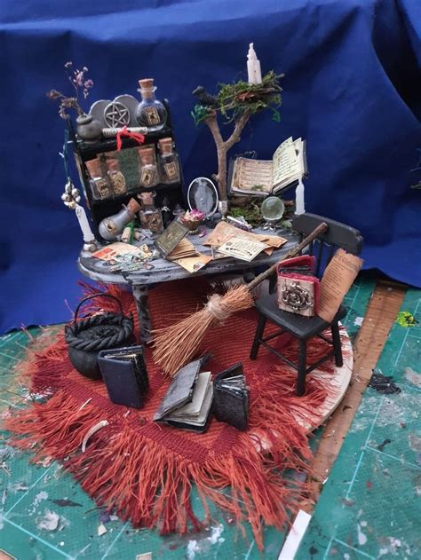 Detailed Witches Table Apothecary Table Witchy Dolls House Furniture