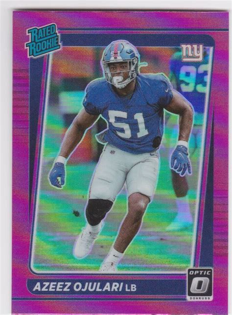 2021 Optic Azeez Ojulari Rated Rookie Pink Holo Prizm 273 Giants EBay