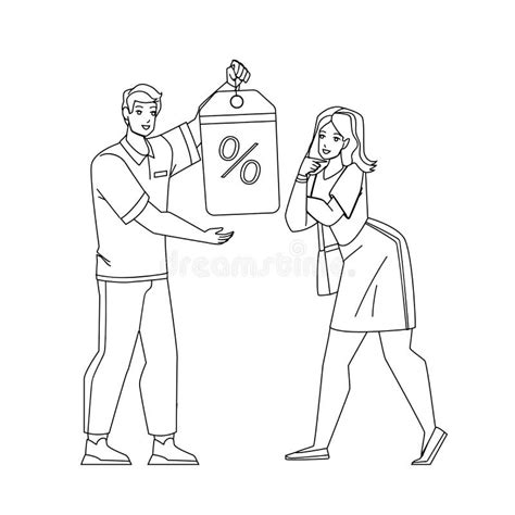 Special Offer Offering Salesman For Client Vector Stock Vector