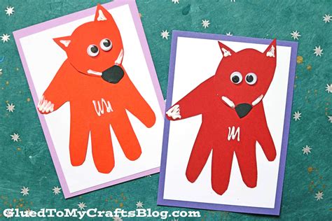 Handprint Fox Craft Idea For Kids