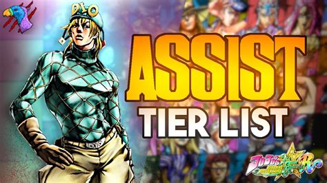 Jojos Bizarre Adventure All Star Battle R Assist Tier List Youtube