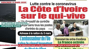 Le Titrologue Du Mars Lutte Contre Le Coronavirus La Cote