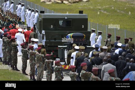 Former South African President Nelson Mandelas Casket Is Take By