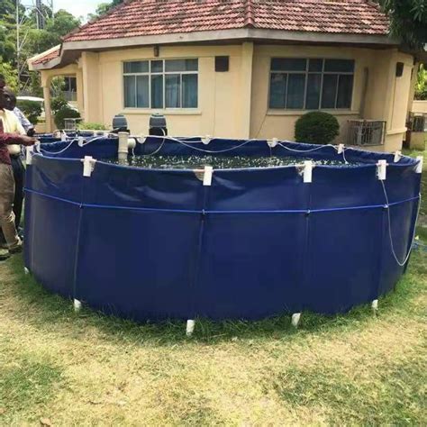 Pvc Movable And Collapsible Live Fish Breeding Ponds Foldable Fish Farm