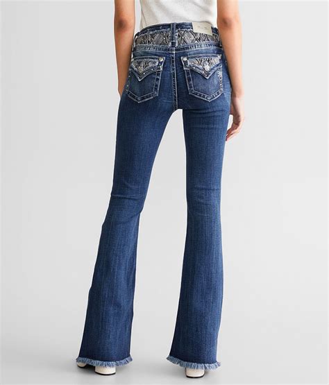 Miss Me High Rise Flare Stretch Jean Womens Jeans In V110 Buckle