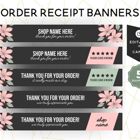 Order Receipt Banner Etsy