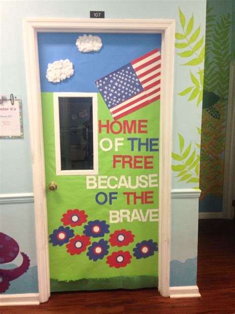 Patriotic classroom door made for 4th of July. Classroom decor | Door ...