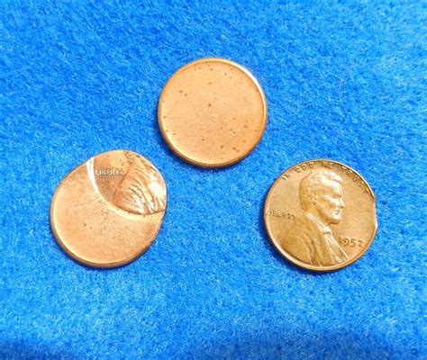 3 Error Coin Lot Off Center Lincoln Penny Cent Clip And Blank Planchet Lincoln Very Nice U S