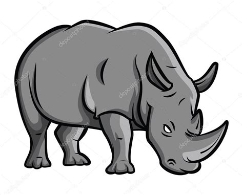 Rhinocéros De Dessin Animé — Image Vectorielle 54807611