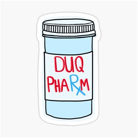 Duquesne University Pharmacy Sticker Sticker For Sale By Catiemag