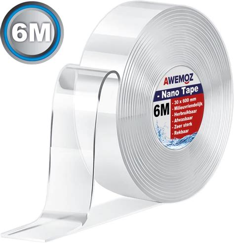 AWEMOZ Nano Tape Klussen 6 Meter Lang Dubbelzijdig Plakband Extra